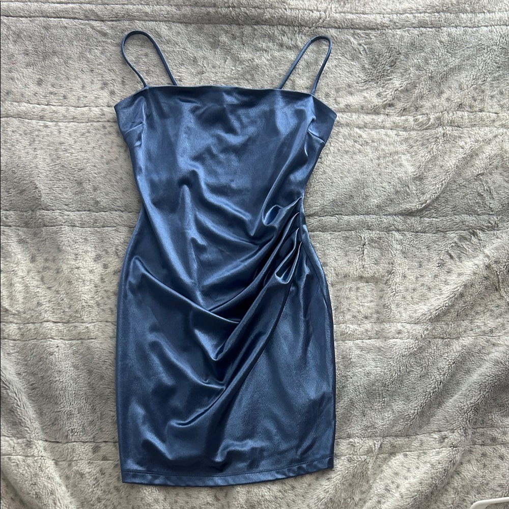 Windsor Midnight Blue Satin Mini Dress